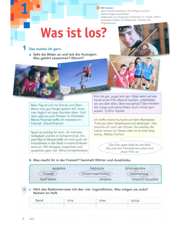 Logisch! neu B1. Deutsch für Jugendliche. Kursbuch mit Audios