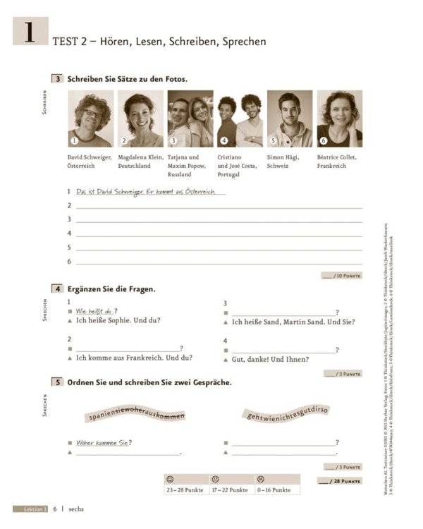 Menschen A1. Testtrainer mit Audio-CD. Kopiervorlage. Deutsch als Fremdsprache