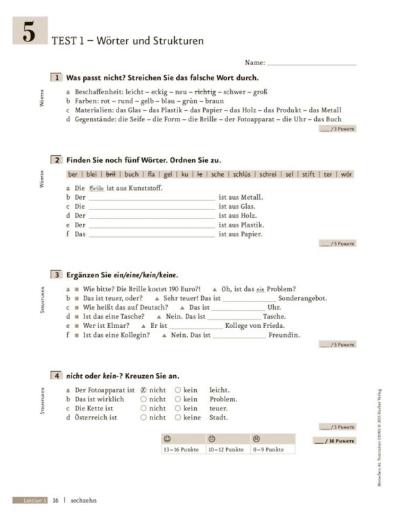 Menschen A1. Testtrainer mit Audio-CD. Kopiervorlage. Deutsch als Fremdsprache
