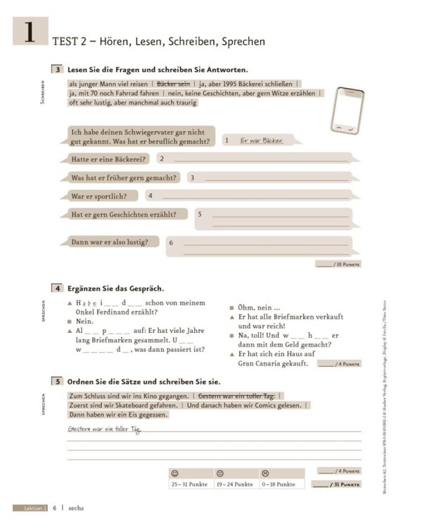 Menschen A2. Testtrainer mit Audio-CD. Kopiervorlage. Deutsch als Fremdsprache