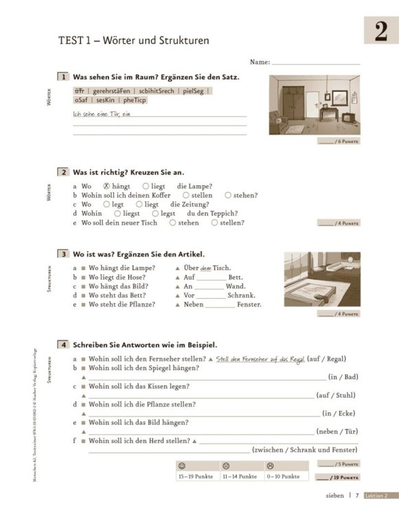 Menschen A2. Testtrainer mit Audio-CD. Kopiervorlage. Deutsch als Fremdsprache