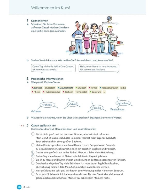 Schritt für Schritt zum DTZ. Kursbuch + Arbeitsbuch. Deutsch als Zweitsprache