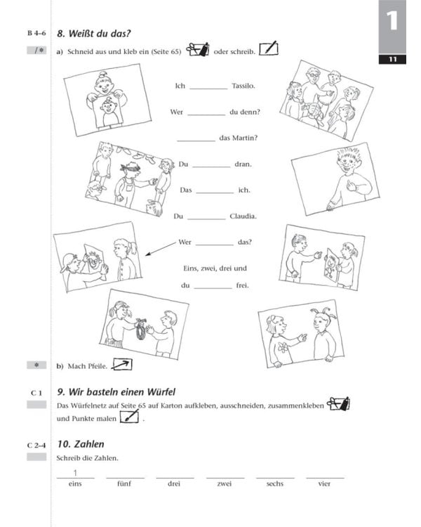 Tamburin 1. Arbeitsbuch. Deutsch für Kinder. Deutsch als Fremdsprache