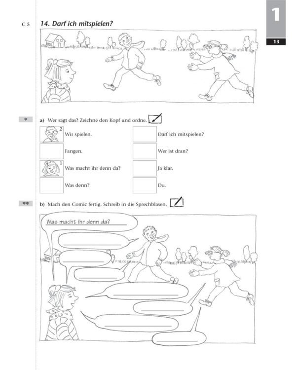 Tamburin 1. Arbeitsbuch. Deutsch für Kinder. Deutsch als Fremdsprache