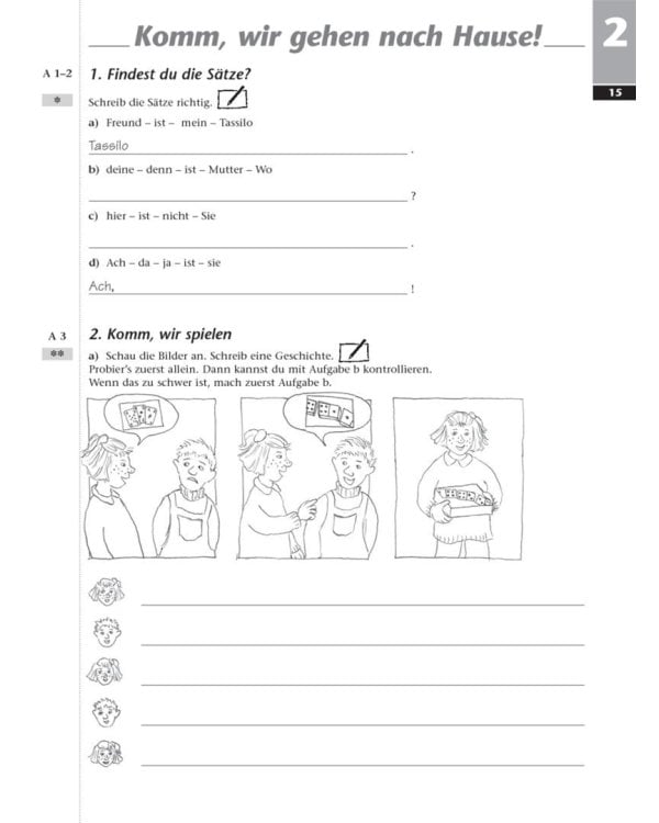 Tamburin 1. Arbeitsbuch. Deutsch für Kinder. Deutsch als Fremdsprache