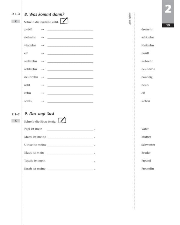 Tamburin 1. Arbeitsbuch. Deutsch für Kinder. Deutsch als Fremdsprache