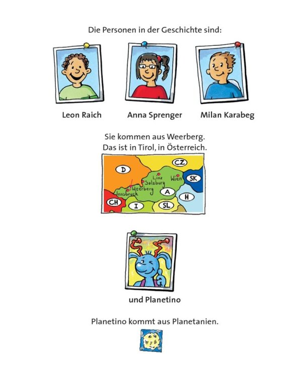 Planetino 1. Besuch aus Planetanien. Leseheft. Deutsch für Kinder. Deutsch als Fremdsprache