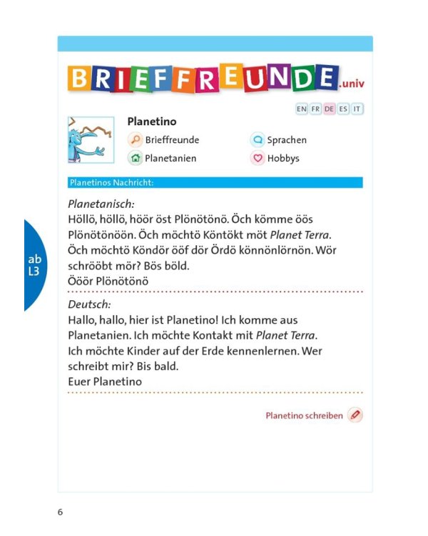 Planetino 1. Besuch aus Planetanien. Leseheft. Deutsch für Kinder. Deutsch als Fremdsprache