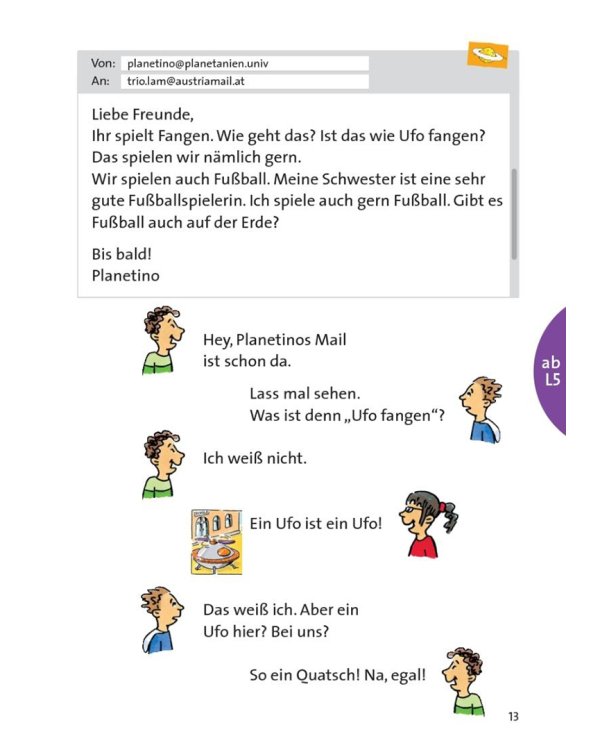 Planetino 1. Besuch aus Planetanien. Leseheft. Deutsch für Kinder. Deutsch als Fremdsprache