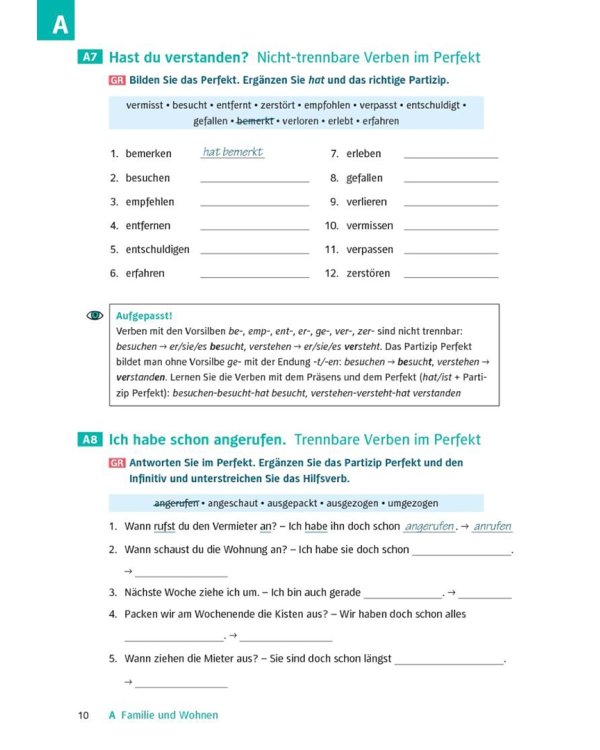 Deutsch üben. Trainingsbuch zu Schritte plus neu A2