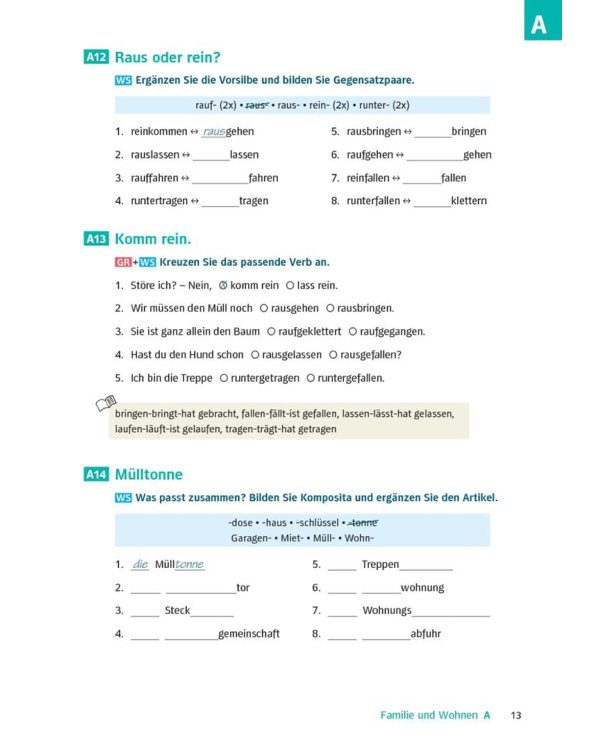 Deutsch üben. Trainingsbuch zu Schritte plus neu A2