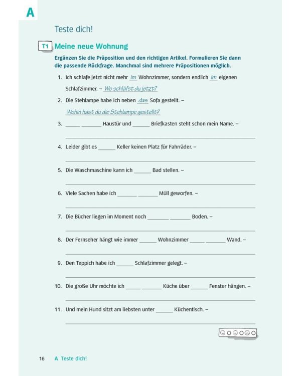 Deutsch üben. Trainingsbuch zu Schritte plus neu A2