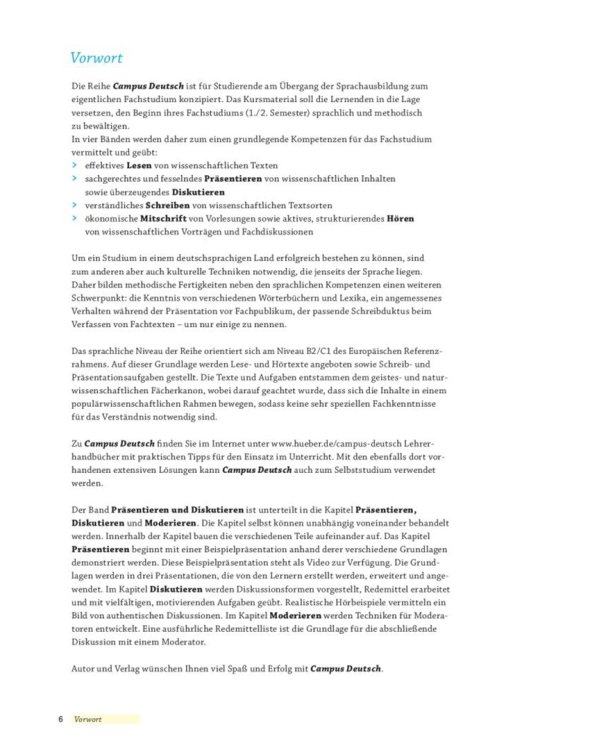 Campus Deutsch - Präsentieren und Diskutieren. Kursbuch mit CD-ROM, MP3-Audiodateien und Video-Clips