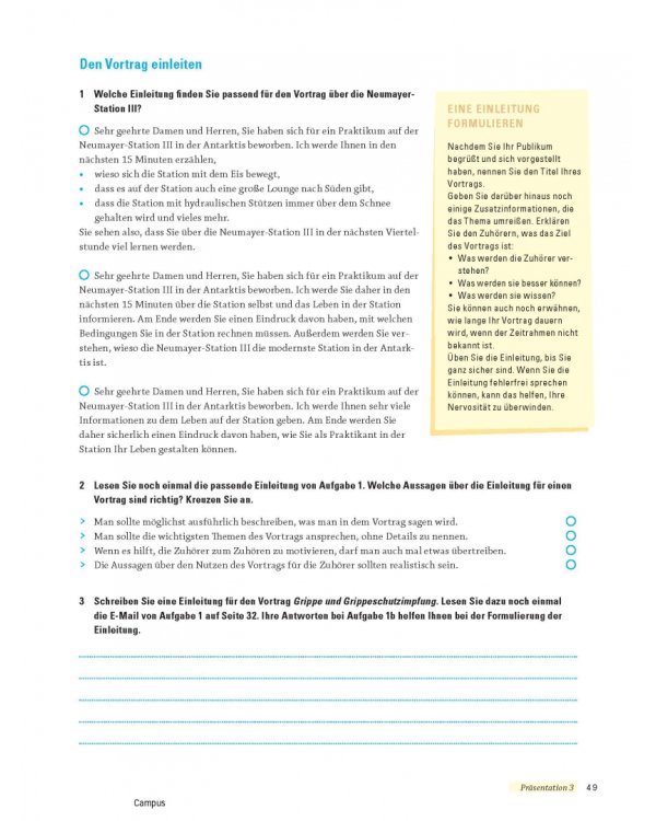 Campus Deutsch - Präsentieren und Diskutieren. Kursbuch mit CD-ROM, MP3-Audiodateien und Video-Clips