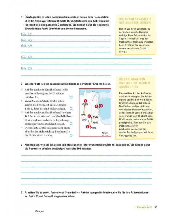 Campus Deutsch - Präsentieren und Diskutieren. Kursbuch mit CD-ROM, MP3-Audiodateien und Video-Clips