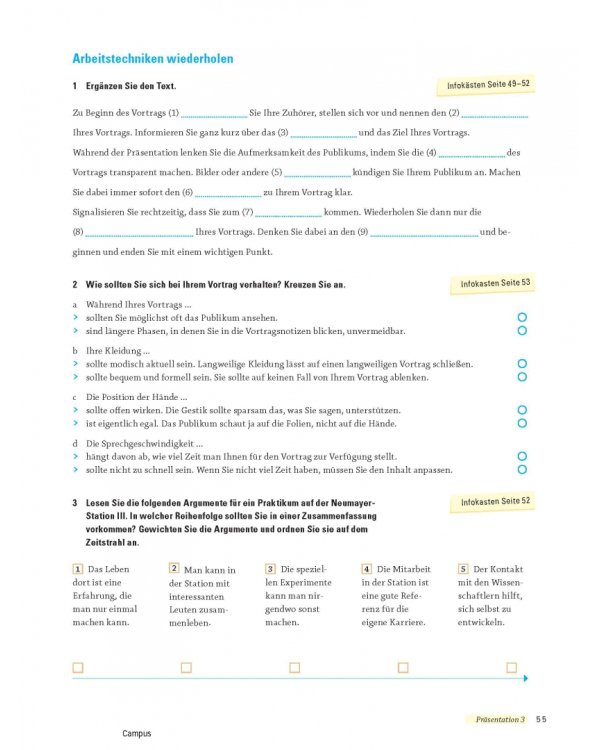 Campus Deutsch - Präsentieren und Diskutieren. Kursbuch mit CD-ROM, MP3-Audiodateien und Video-Clips