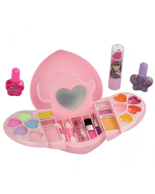 Набор детской декоративной косметики. Косметичка-сердце