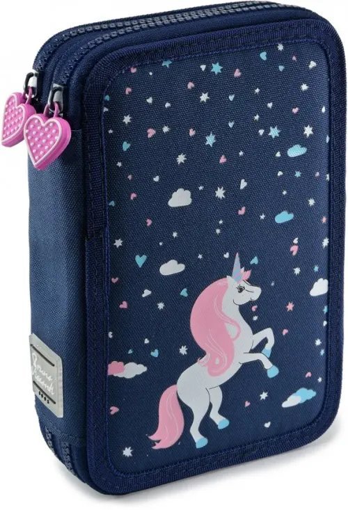 Пенал школьный Сказочные единороги, 2 отделения, без наполнения
