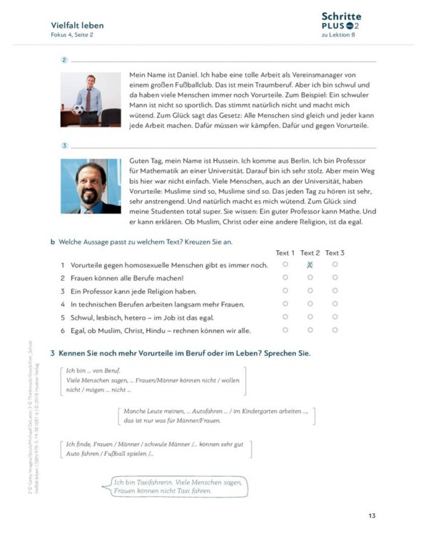 Vielfalt leben. Kopiervorlagen