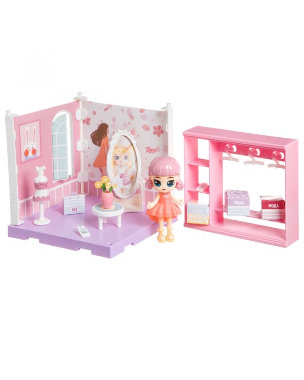 Игровой набор Мебель. Гардеробная и куколка