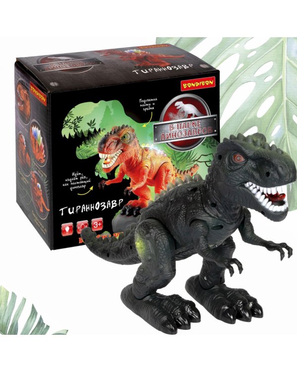 Игрушка музыкальная Динозавр. Тираннозавр, темно-зеленый