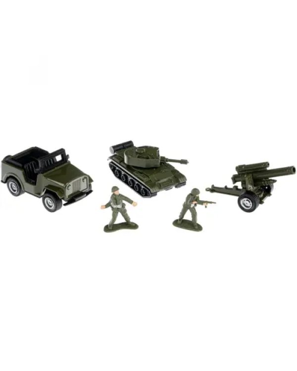 Набор Армия, с инерционными танком и джипом