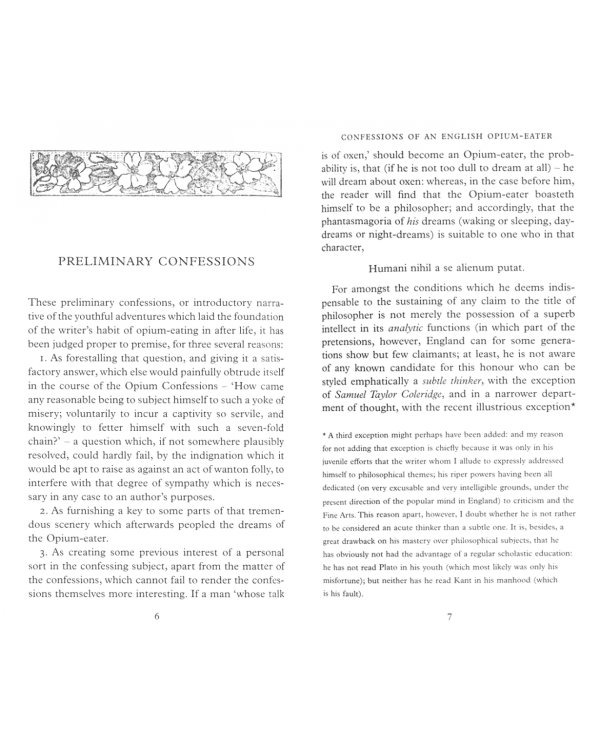 Confessions of an English Opium-Eater