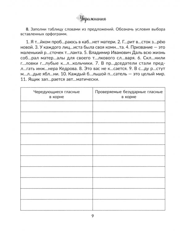 Проверочные диктанты с образцами выполнения работы над ошибками. 5-6 классы
