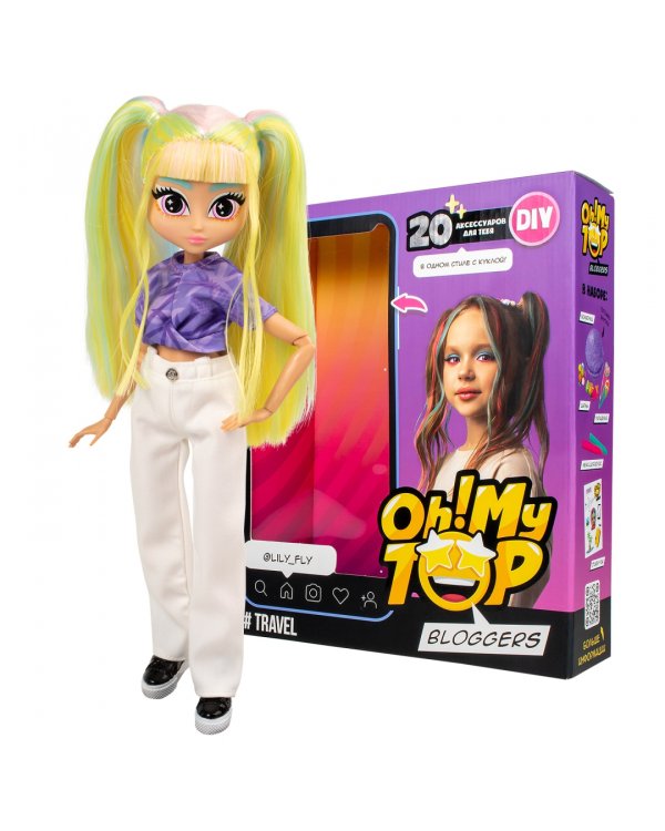 Набор игровой с куклой DIY Oh! My Top Travel