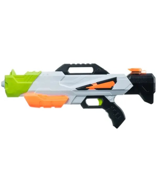 Водный пистолет с помпой, бело-чёрный