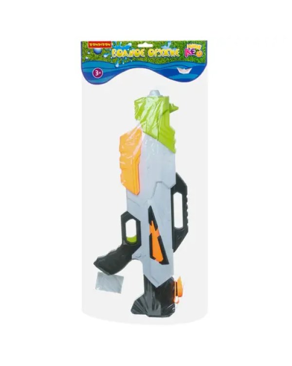 Водный пистолет с помпой, бело-чёрный