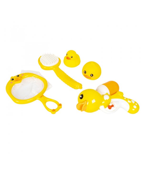 Набор для купания. Веселые утята. Сачок, щетка, 2 утенка, водный пистолет