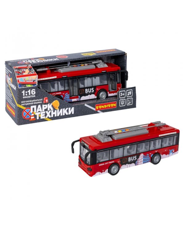 Многофункциональная инерционная машинка. Троллейбус