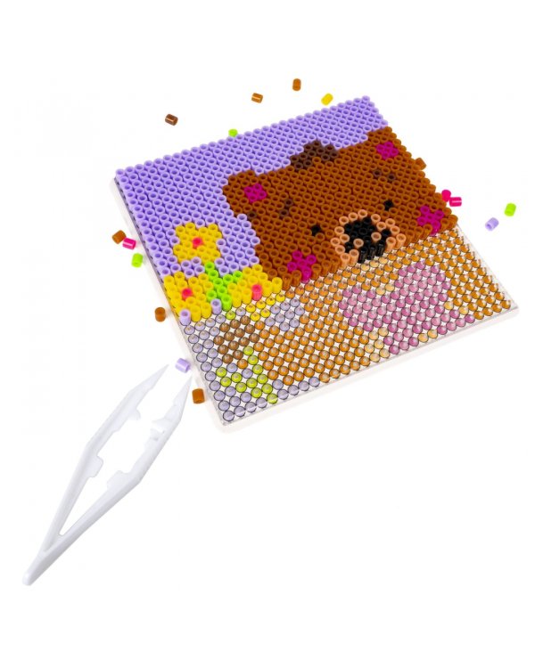 Термомозаика Мишка с цветком