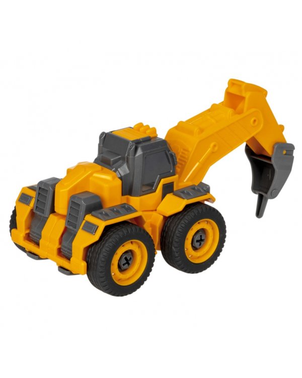 Конструктор-трансформер Bondibot 2 в 1. Экскаватор с буром (с отверткой)