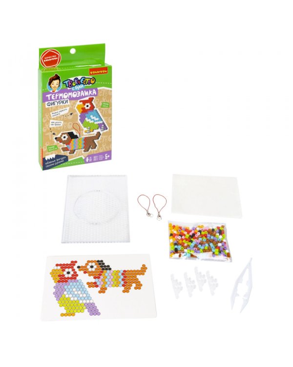 Термомозаика Собака и попугай, 2 фигурки-брелока