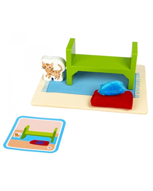 Игра-головоломка из дерева. Где же кот?