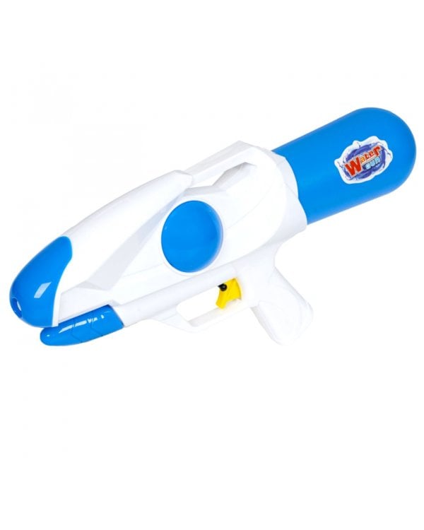 Водный пистолет с помпой, бело-синий