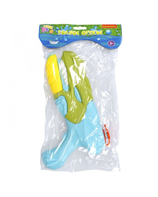 Водный пистолет с помпой, зелёно-голубой