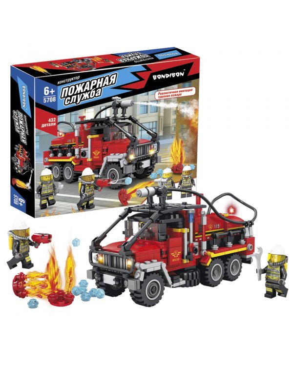 Конструктор Машина со спасателями, 432 детали