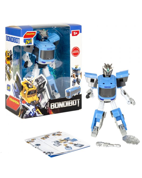 Трансформер BONDIBOT 2 в 1. Робот-автобус, синий
