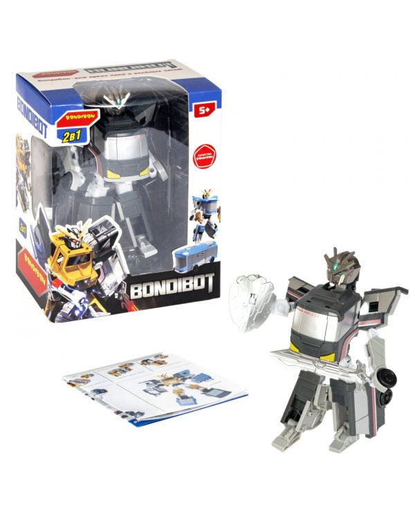 Трансформер BONDIBOT 2 в 1. Робот-автобус, чёрный