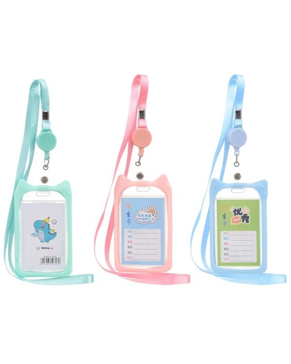 Бейдж, с лентой и рулеткой, в ассортименте