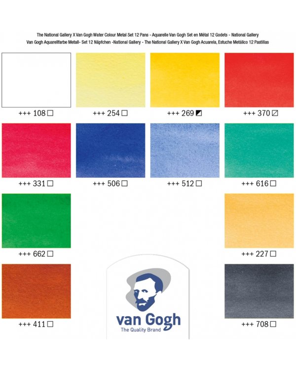 Краски акварельные Van Gogh National Gallery, 12 цветов  