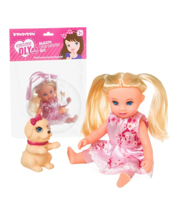 Набор игровой Куколка OLY с собачкой в шаре