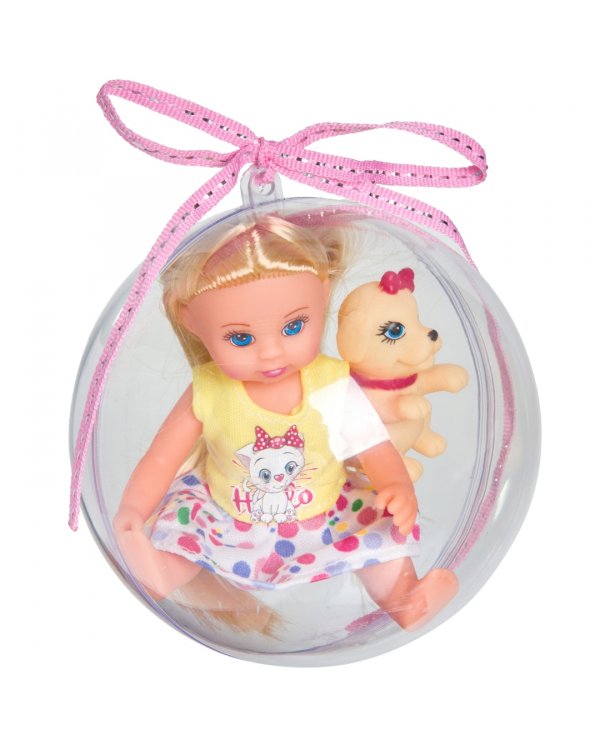 Набор игровой Куколка OLY с собачкой в шаре