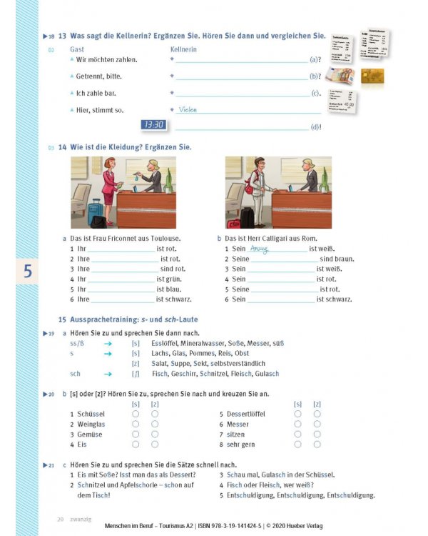 Menschen im Beruf - Tourismus A2. Kursbuch mit Übungsteil und Audio-CD. Deutsch als Fremdsprache