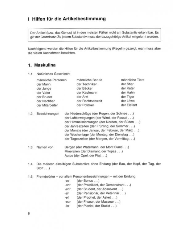 Deutsch uben. „der“, „die“ oder „das“? Übungen zum Artikel