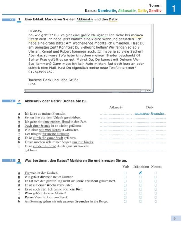 Grammatik – ganz klar! Übungsgrammatik A1-B1 mit Audios online. Deutsch als Fremdsprache
