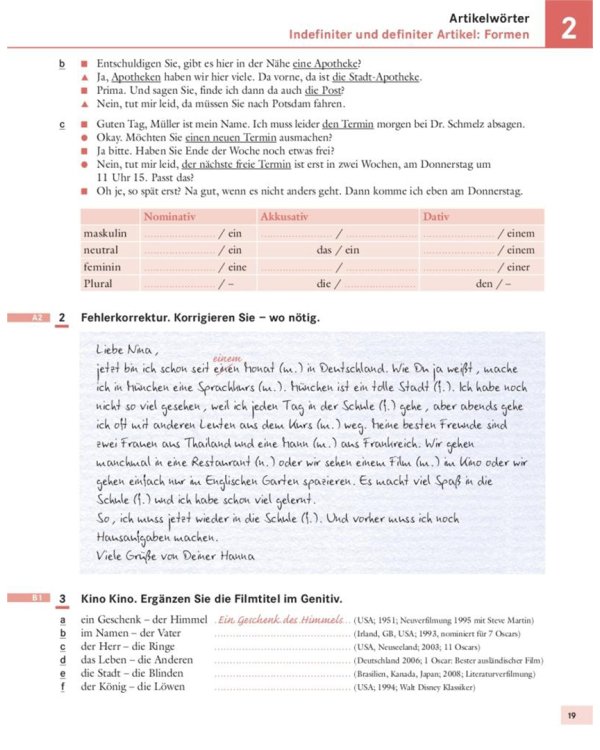 Grammatik – ganz klar! Übungsgrammatik A1-B1 mit Audios online. Deutsch als Fremdsprache